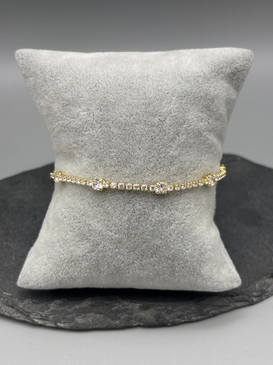 Absolute tennis style bracelet with cubic zirconia stones