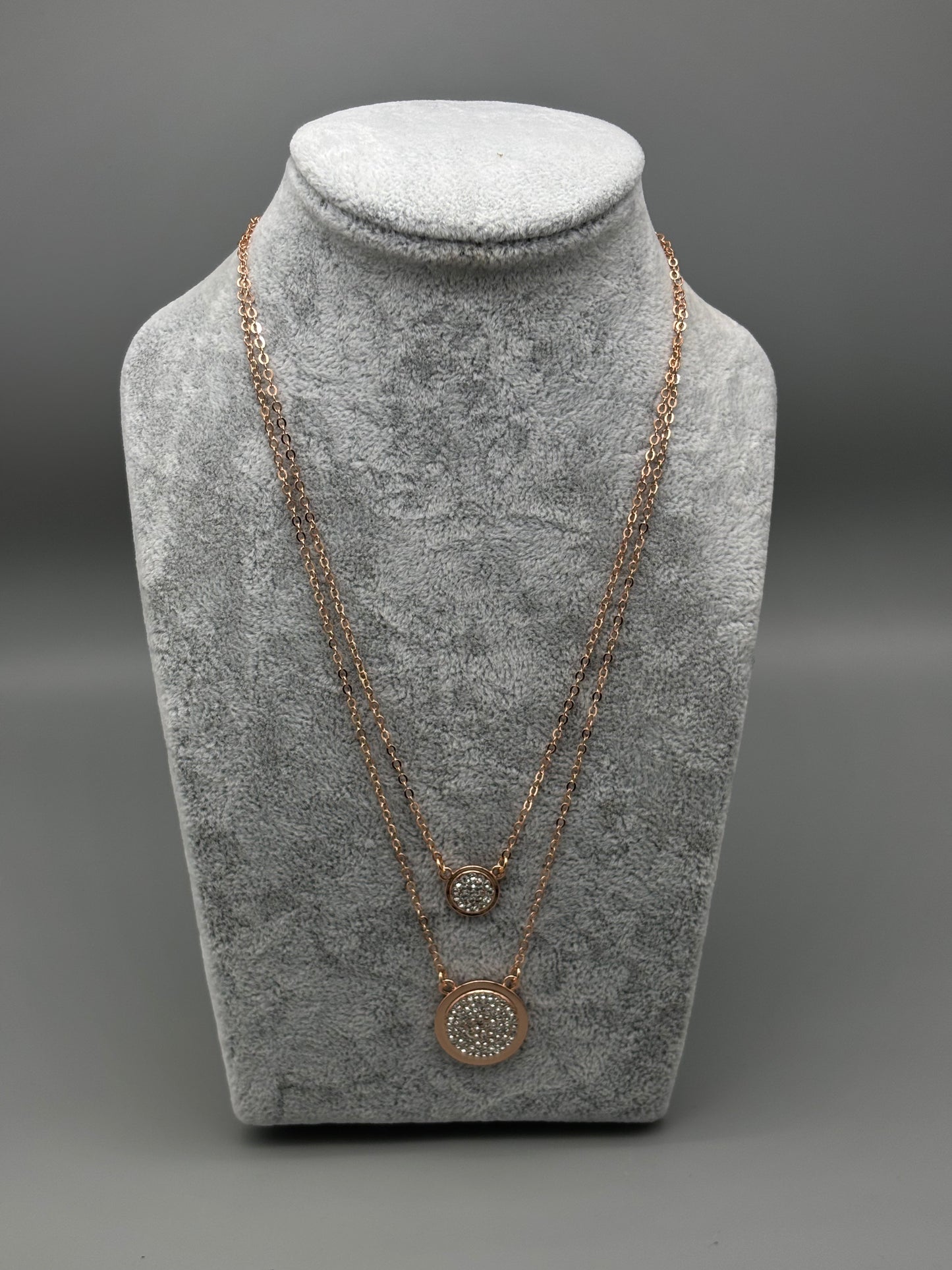 Absolute rosegold necklace 2-tiered