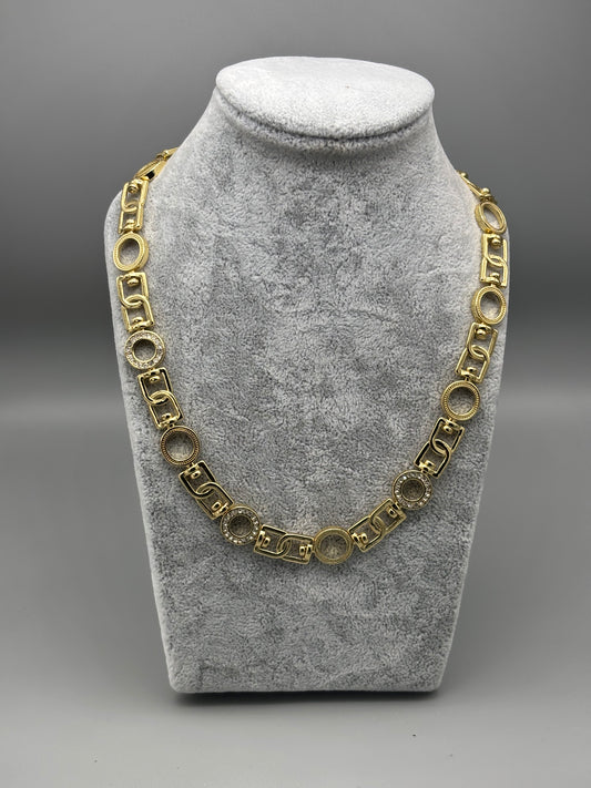 Absolute gold necklace circular / interlocking design