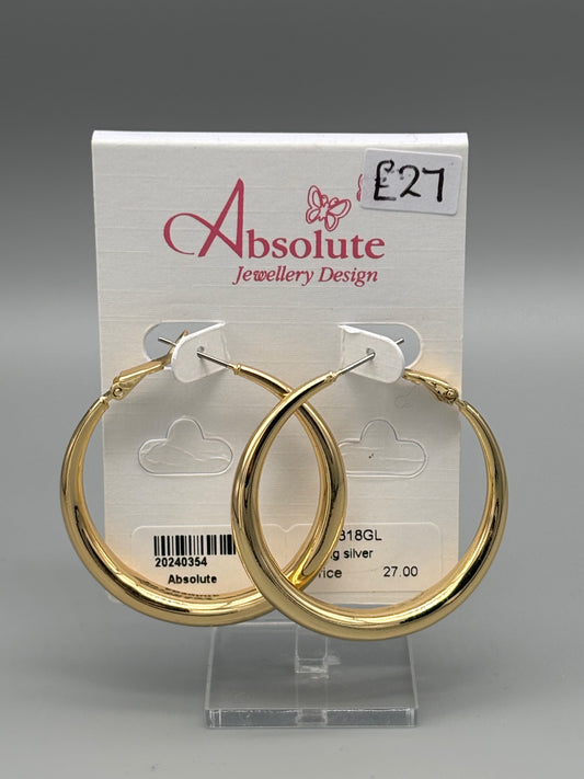 Absolute gold plated hoop earring