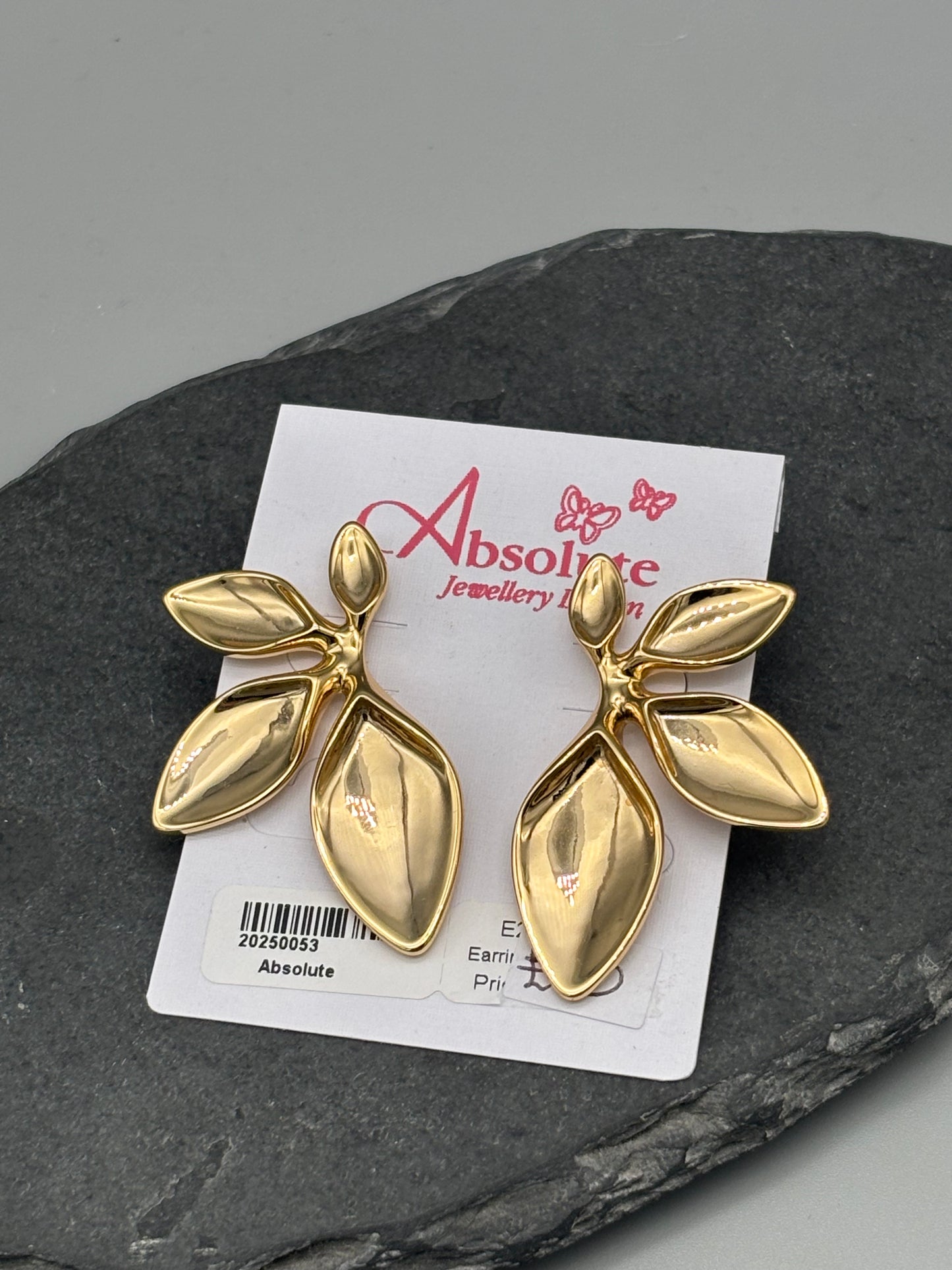 Absolute gold flower statement earring