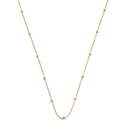 Gold Beaded Chain Necklace