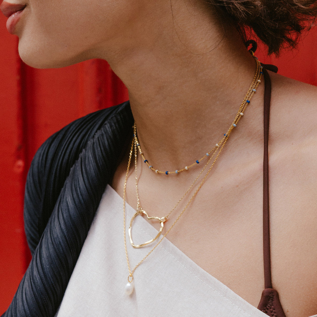Organic Heart Chunky Necklace