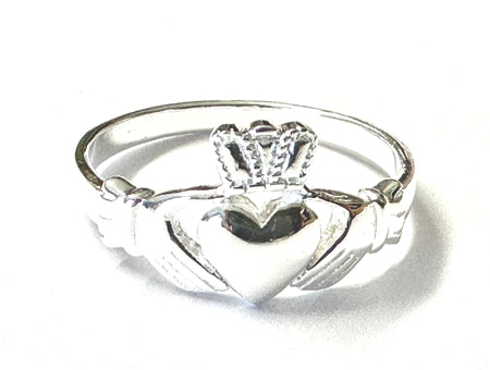 Claddagh Unisex Silver Ring (size P)