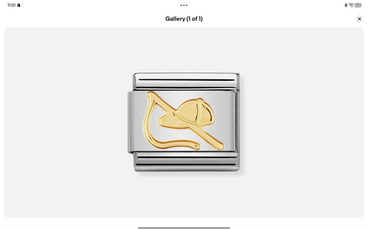 Horse crop and cap gold charm