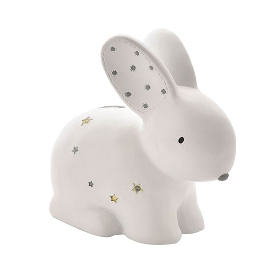Bambino White Resin Money Box- Rabbit
