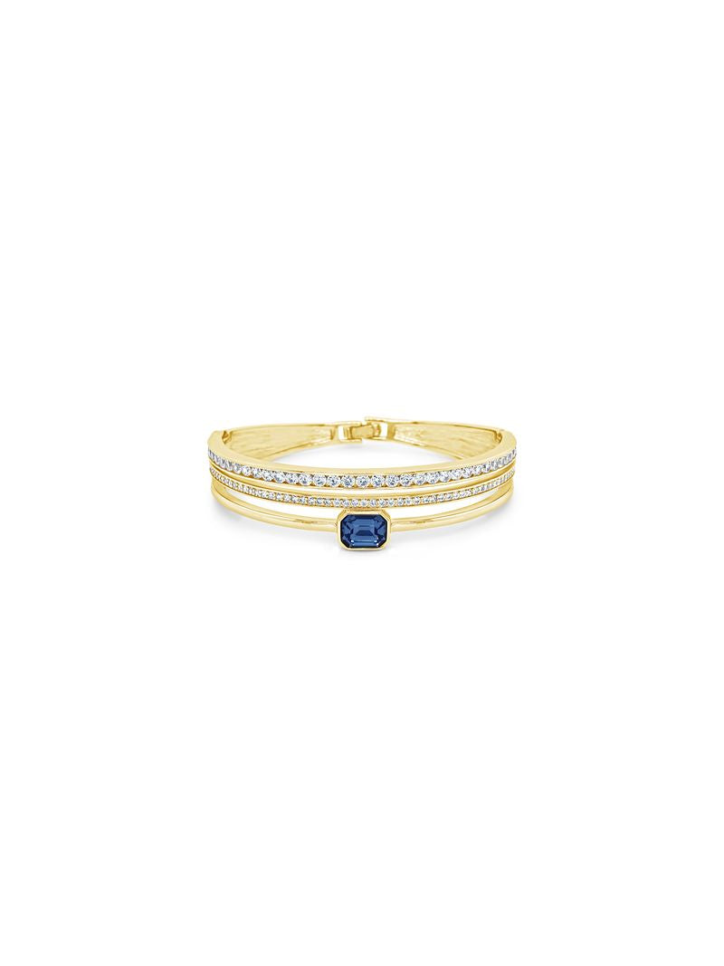 Bangle gold/light sapphire triple 01