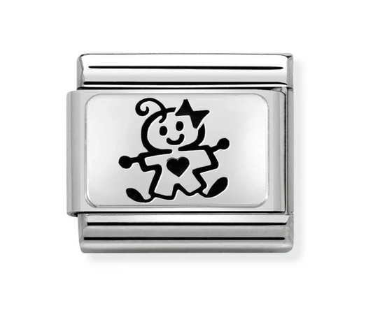 Nomination charm silver baby girl charm