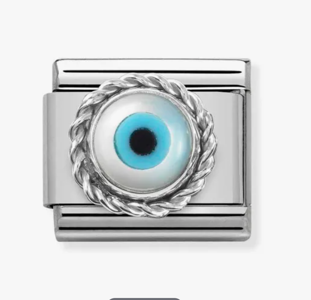Nomination silver blue eye charm