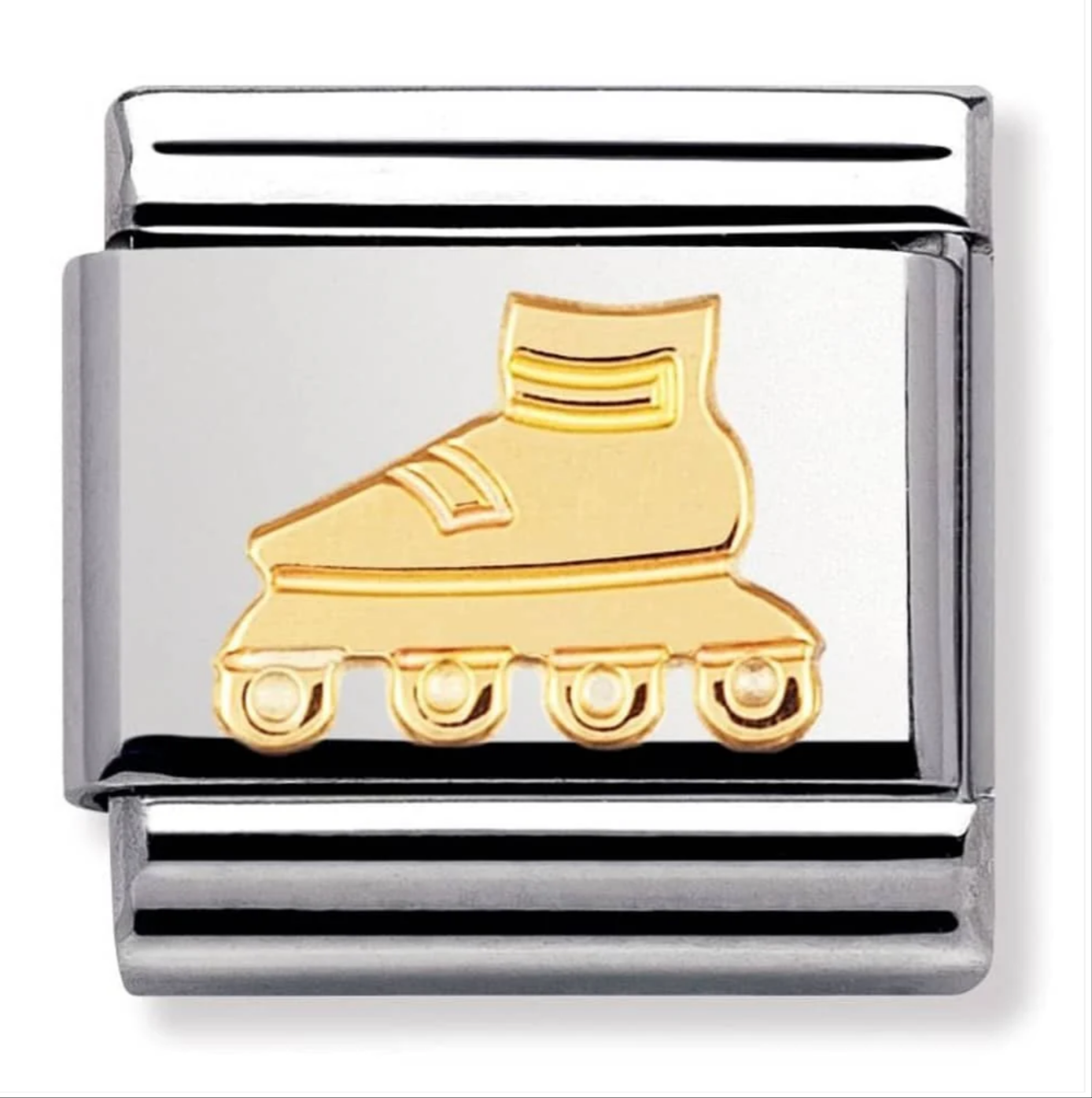 Nomination plain gold charm roller skate