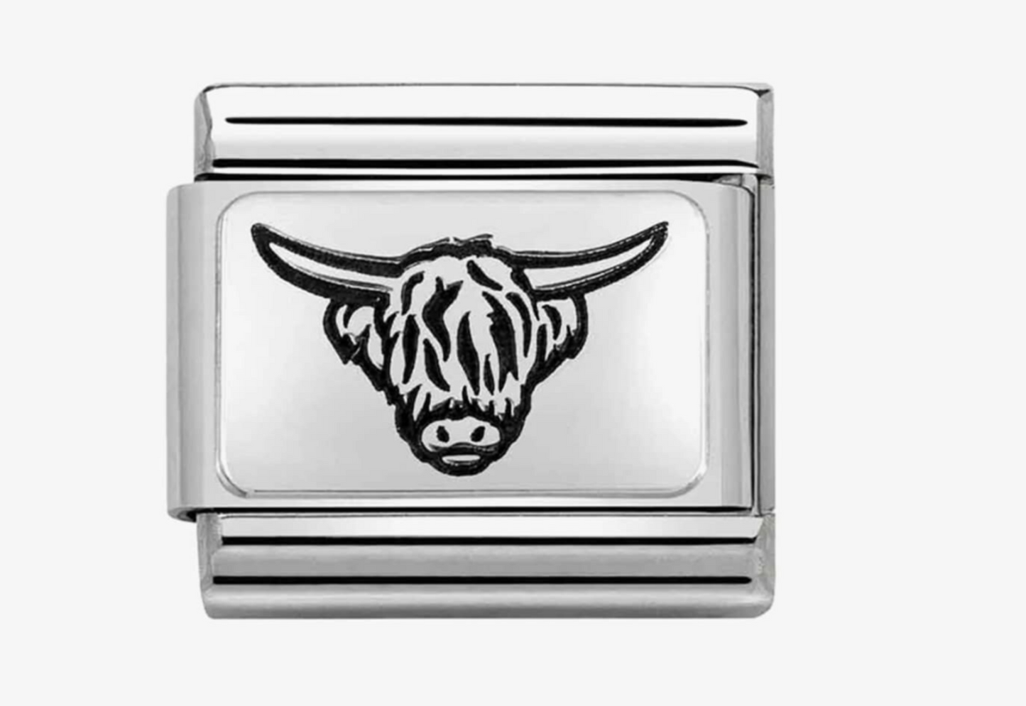 Nomination charm silver highland cow