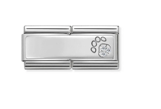 Nomination silver double charm pawprint