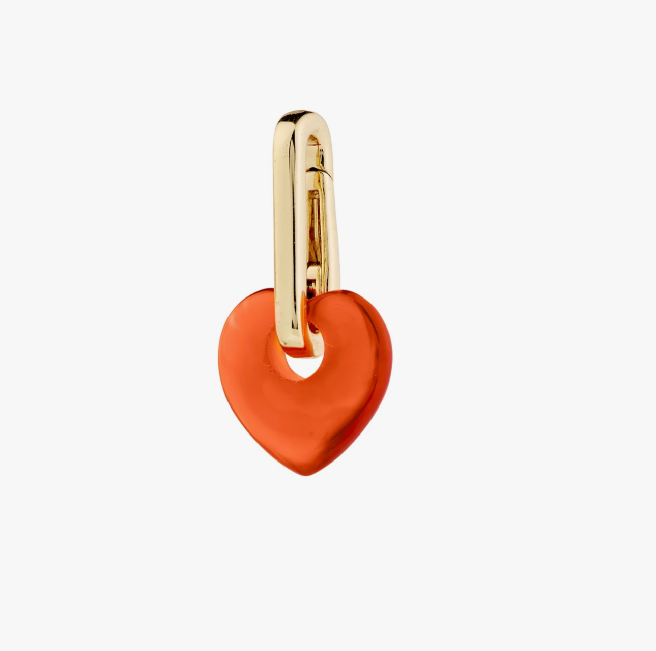 CHARM agate heart pendant, gold plated