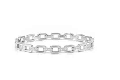 Nomination bracelet with cubic zirconias