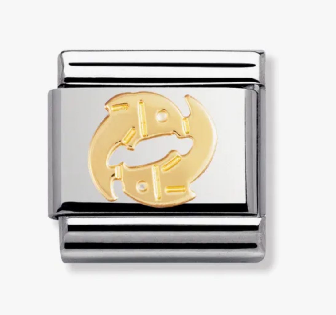 Nomimation  zodiac plain gold pisces