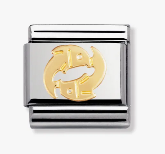 Nomimation  zodiac plain gold pisces