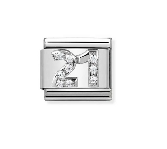 Nomination silver cz 21 charm