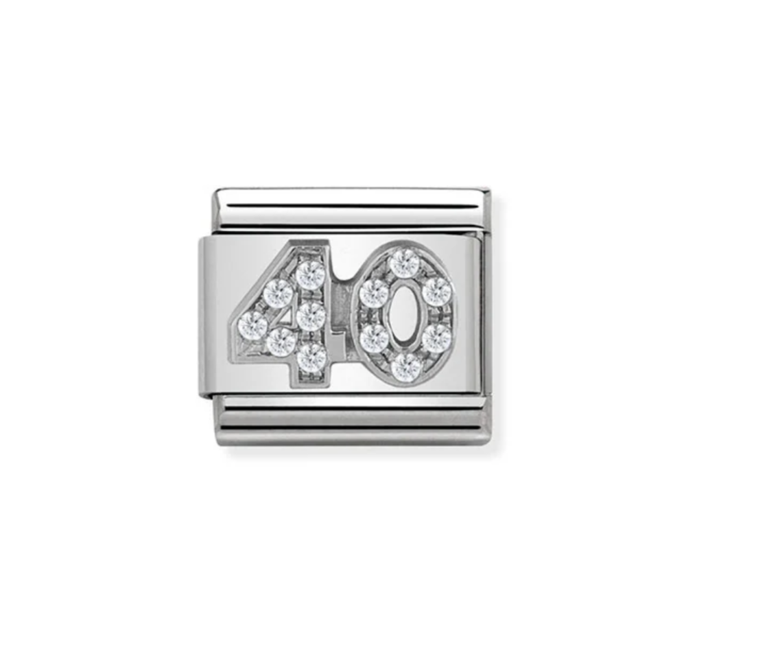 Nomination silver cz 40 charm
