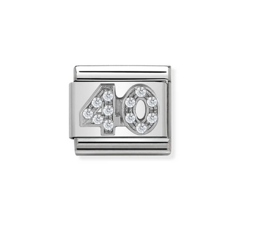 Nomination silver cz 40 charm