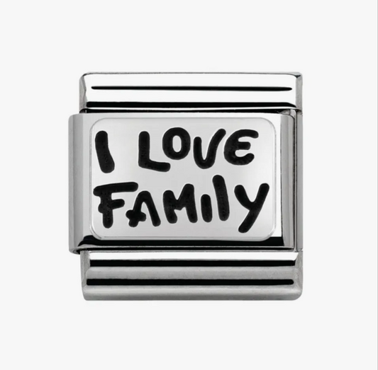 Nomination charm silver I Love Family