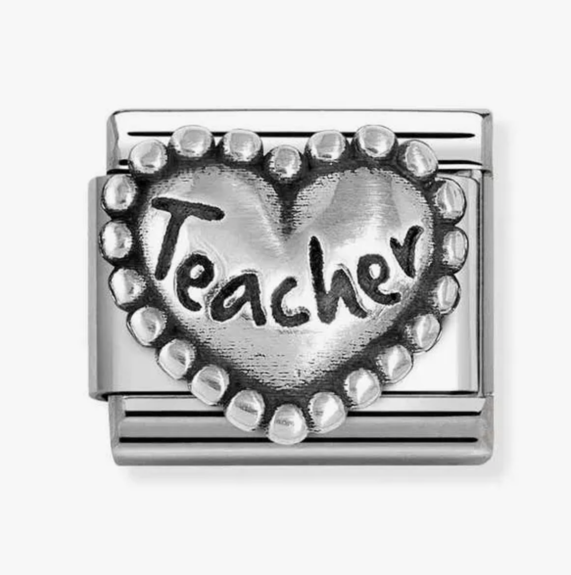 Nomination silver teacher in heart