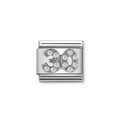 Nomination silver cz 30 charm