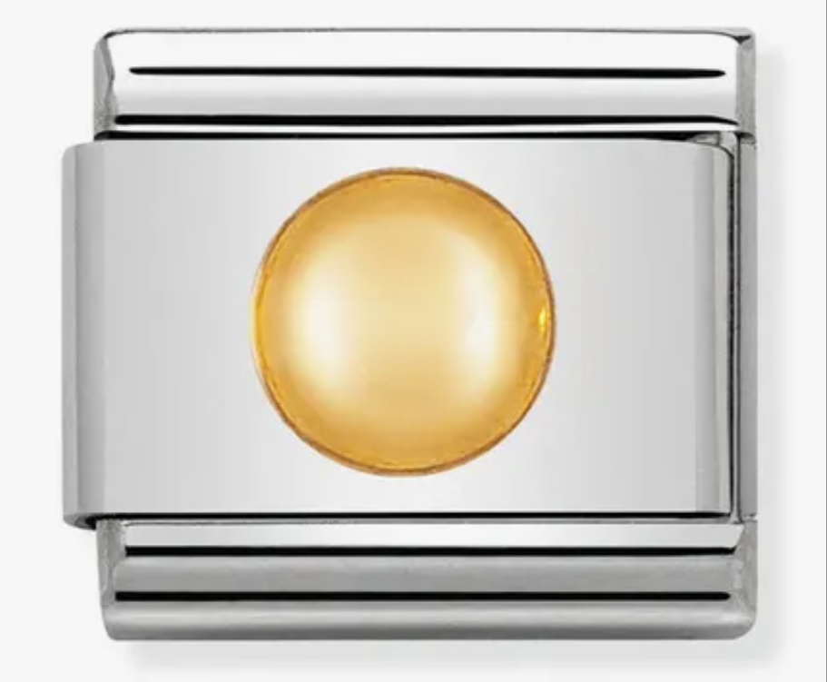 Nomination plain gold raised dot
