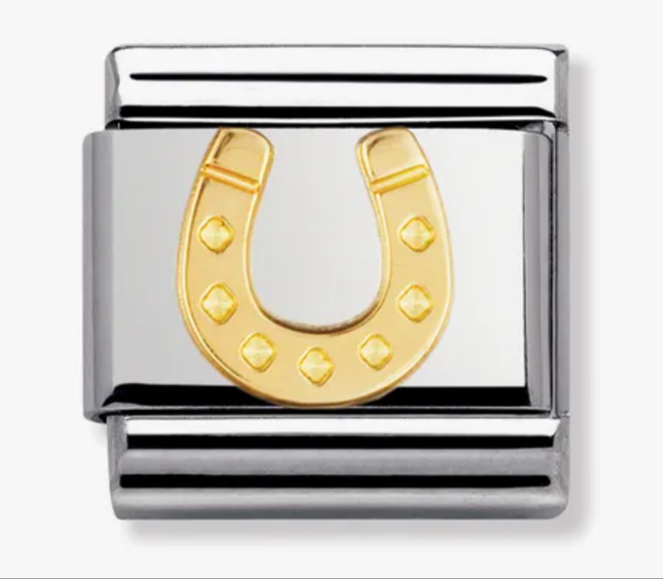 Nomination plain gold horseshoe