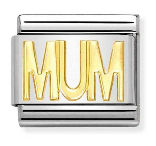 Nomination plain gold charm MUM