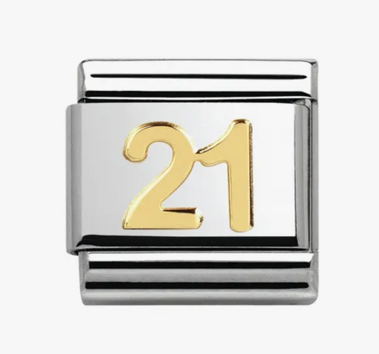 Nomimation plain gold number 21