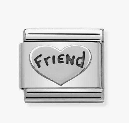 Nomination silver friend in heart
