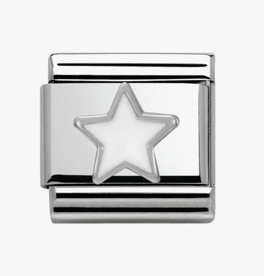 Nomination charm silver/ white star