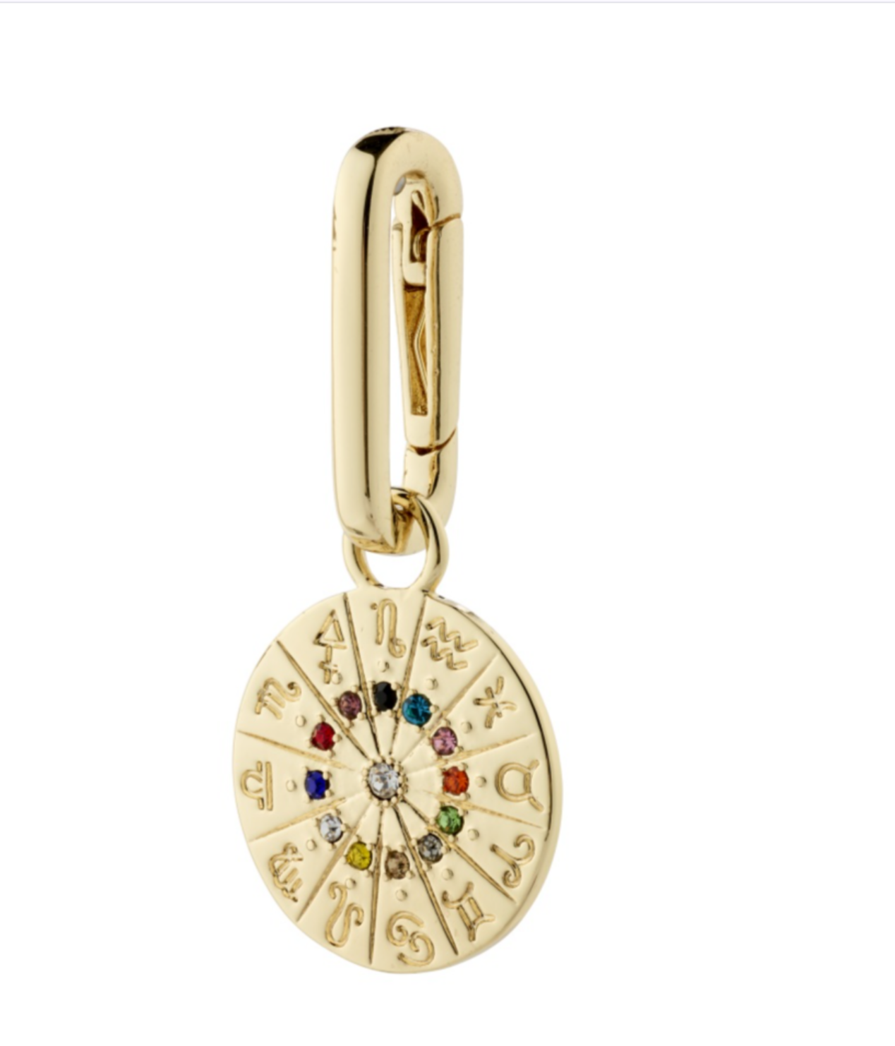 Pilgrim Charm Gold Horoscope Pendant