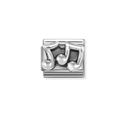 Nomination silver music notes