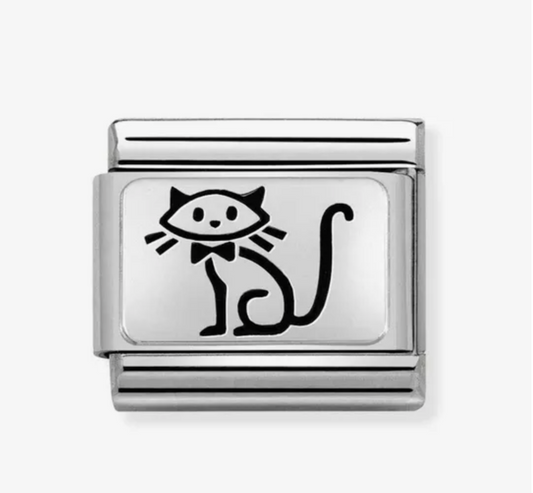 Nomination charm silver cat