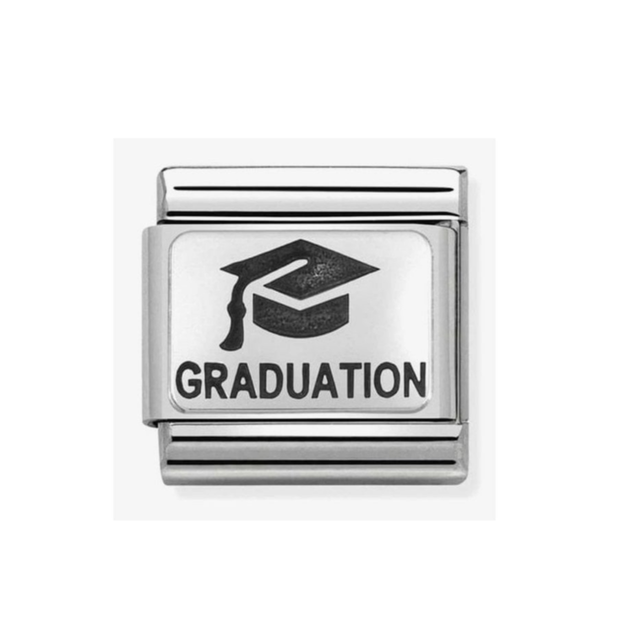 Nomination charm silver graduation