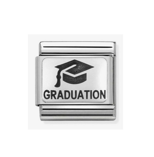 Nomination charm silver graduation