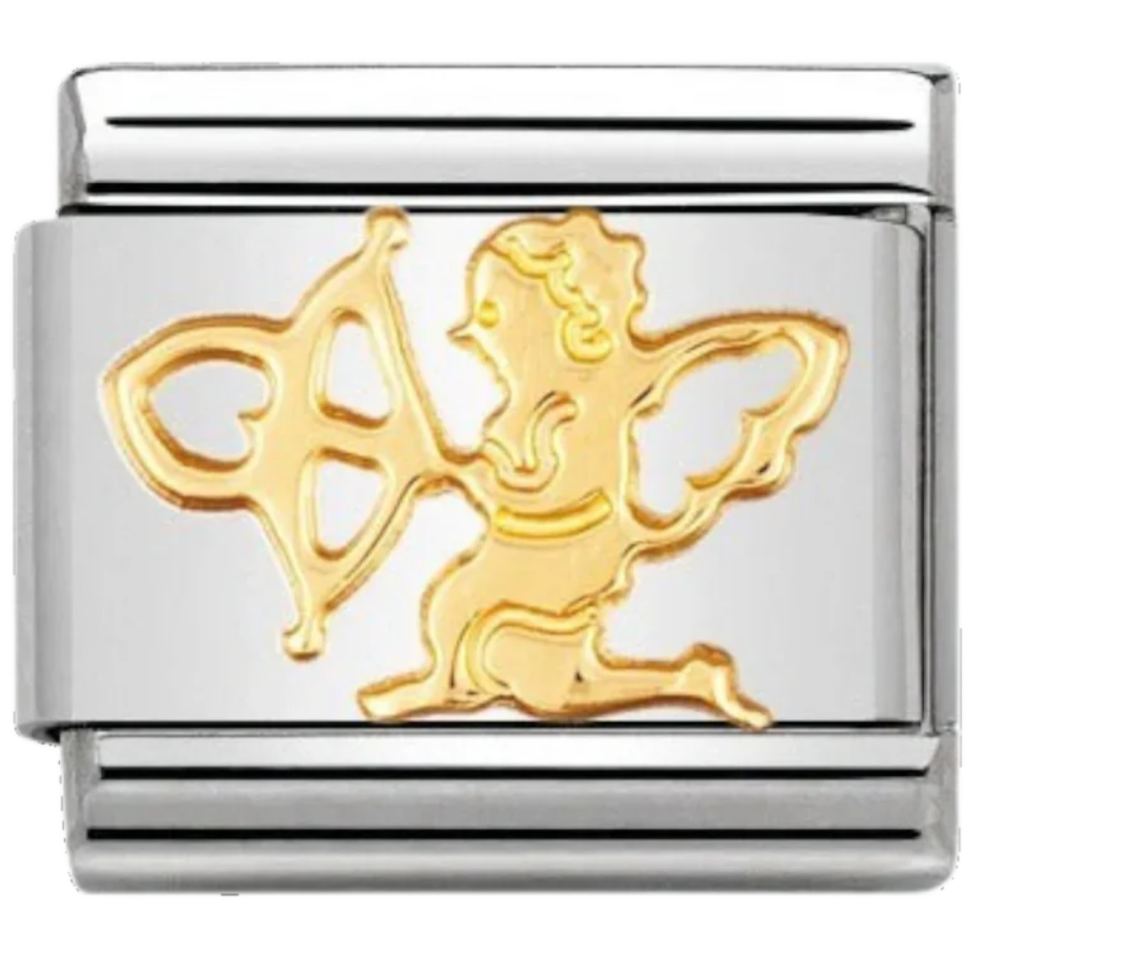 Nomimation plain gold Cupid