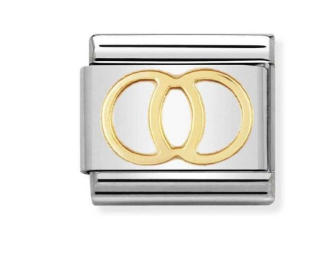 Nomimation plain gold wedding rings
