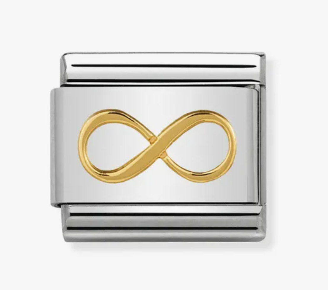 Nomimation plain gold infinity