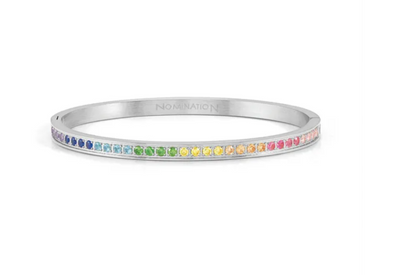 Nomimation Pretty Bangles bracelet with coloured CZ