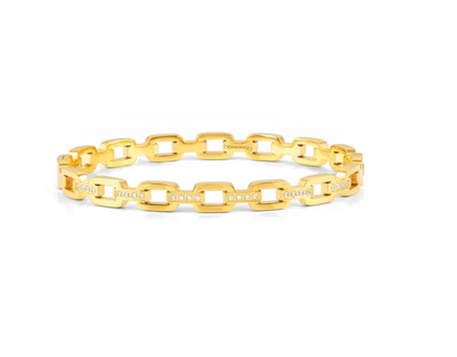 Nomination bracelet with cubic zirconias