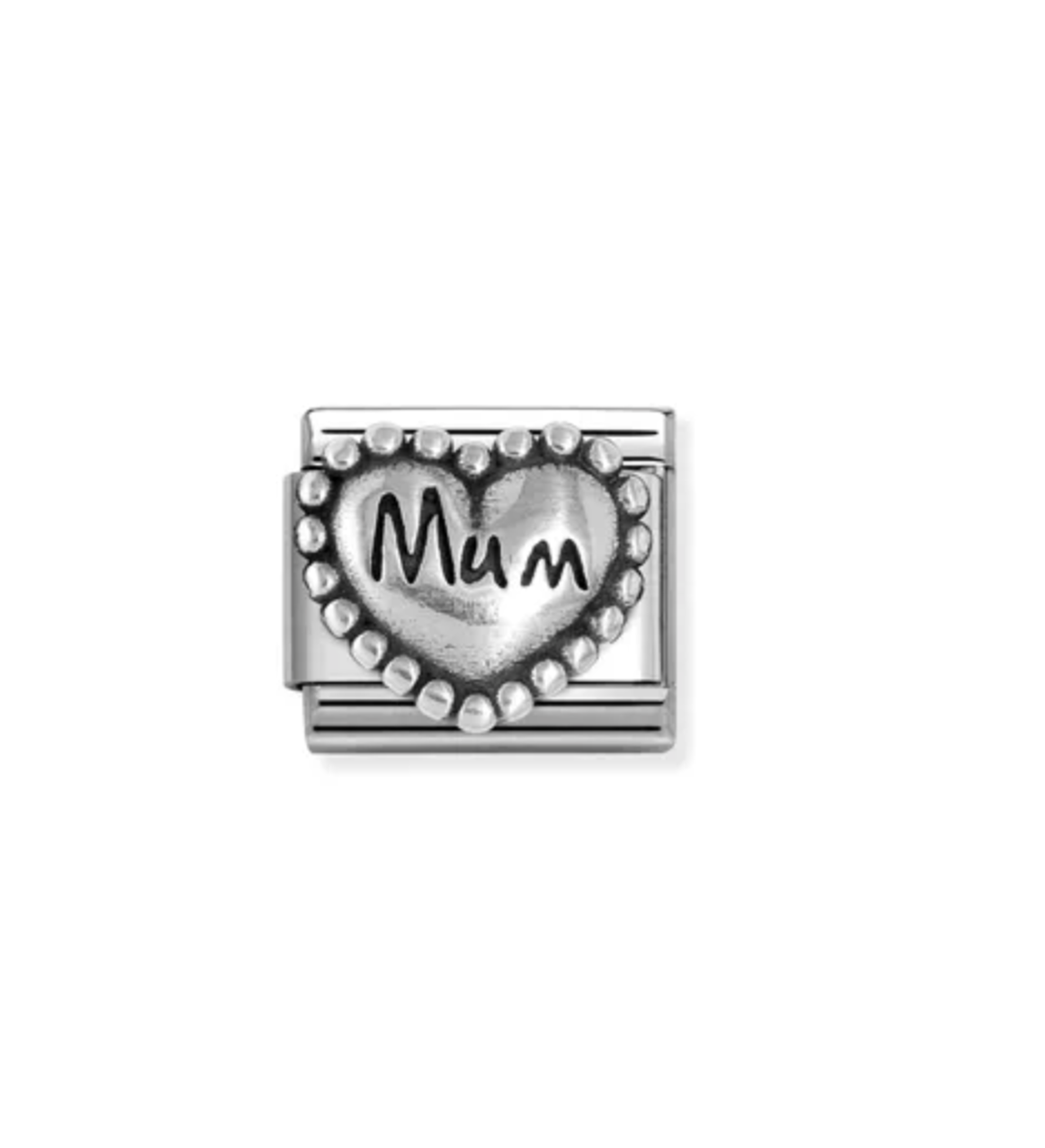 Nomination charm 'mum' in silver