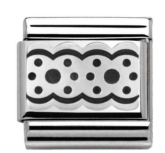 Nomination charm silver lace