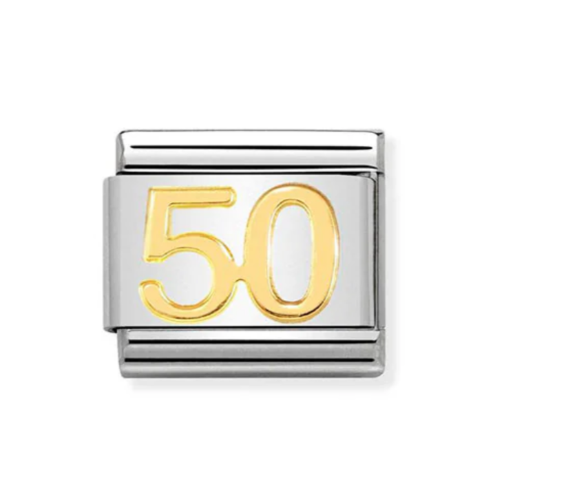 Nomimation plain gold number 50