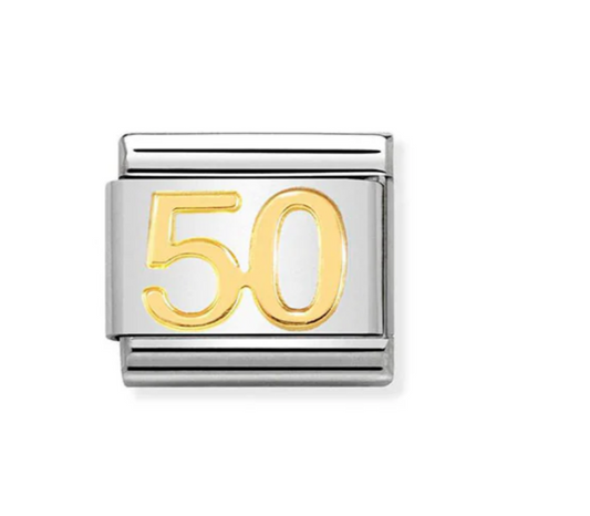 Nomimation plain gold number 50