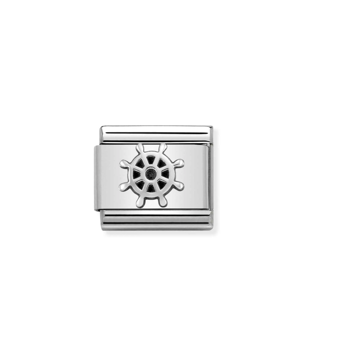 Nomination charm silver boat wheel
