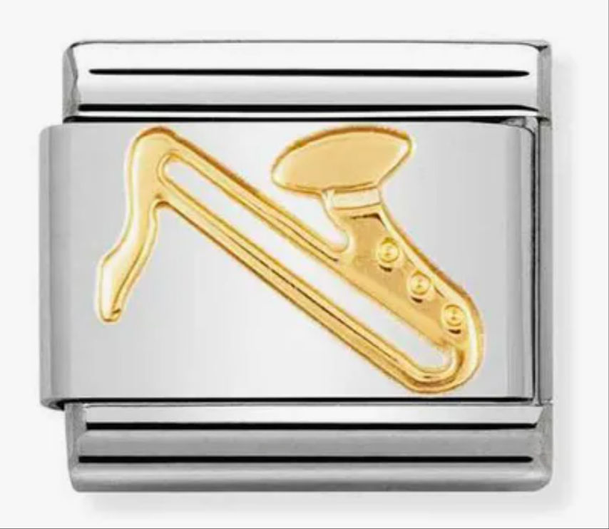 Nomimation plain gold saxophone