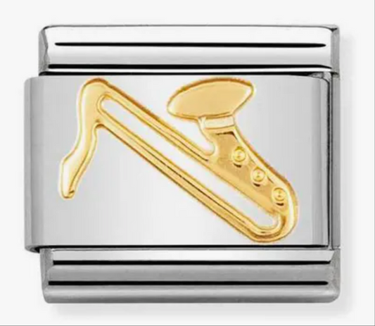 Nomimation plain gold saxophone