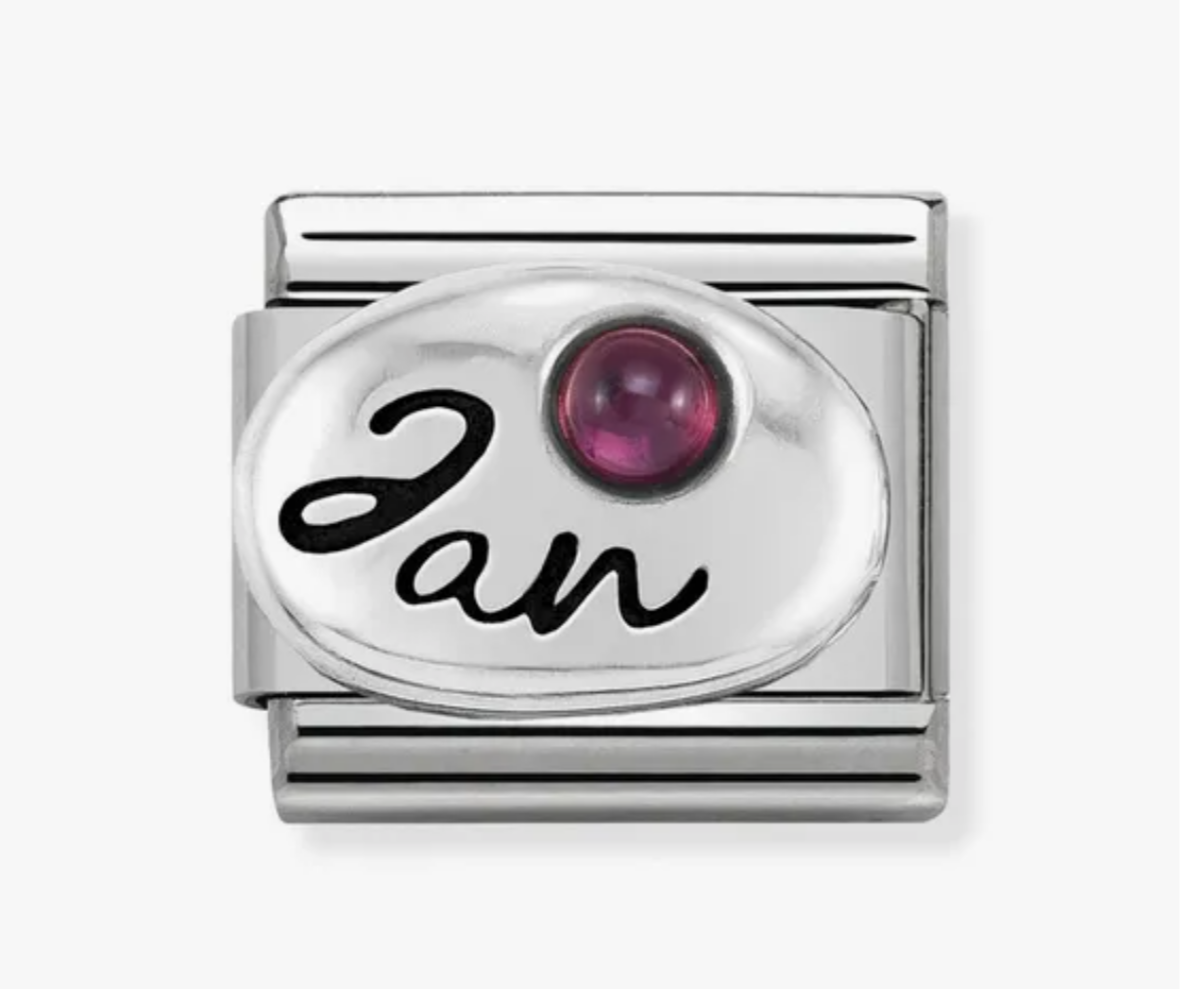 Nomimation silver January birthstone